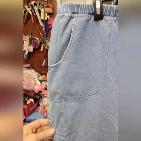 White Stag 18/20 2X Petite Light Blue Pants Elastic 34" Waist 26" Inseam - Picture 2 of 6